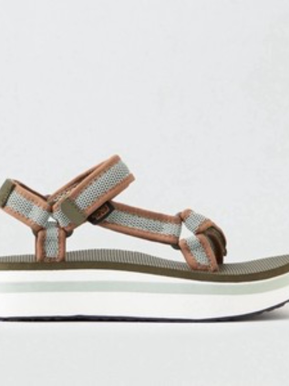 Teva Flatform Universal Mesh Sandals Womens 8 Olive Sea Foam Platform Adjustable